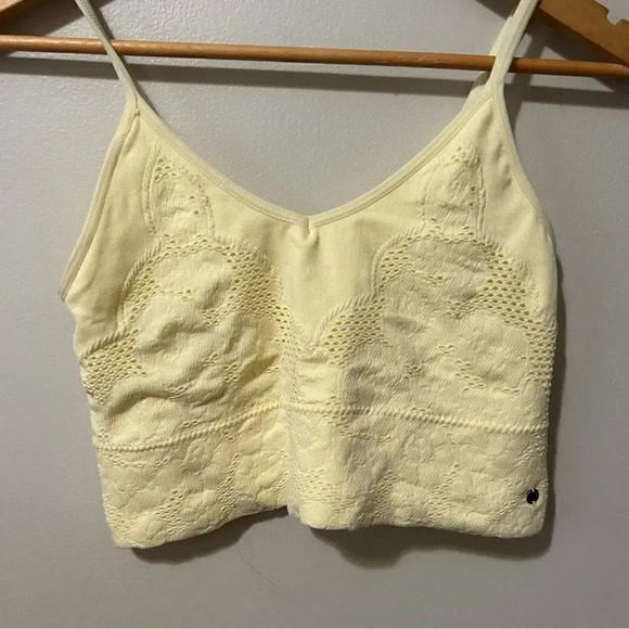 Lucky brand butter yellow eyelet bralette XL - Picture 4 of 6